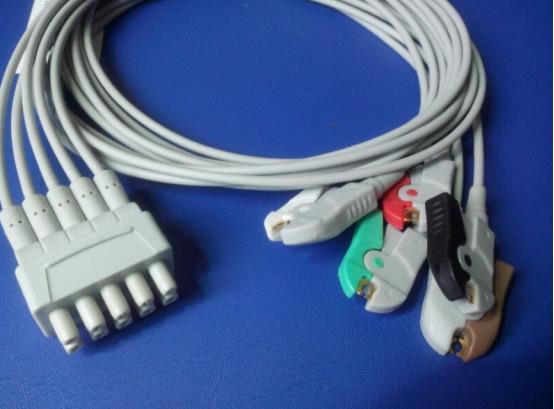 GE marqutte dash PRO4000 5lead ecg wire,IEC/AHA,SNAP/CLIP FOR CE GE marqutte dash PRO4000 5lead ecg wire,IEC/AHA,SNAP/CLIP FOR CE