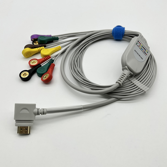 original rencare 10 lead ecg holter cable Grey TPU Material 1