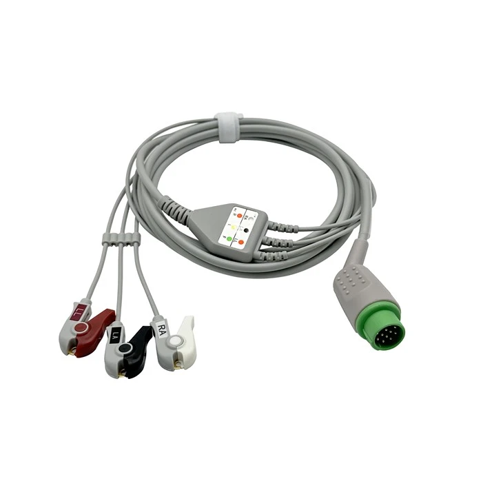 BIOLIGHT 12-Pin 3-Lead ECG/EKG Cable