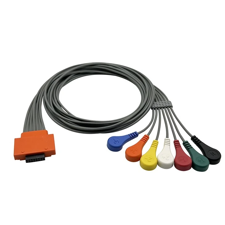 Cardioline Compatible 7 Leads ECG Holter Cable