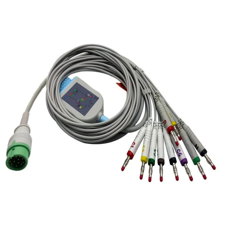 Comen 12-pin 10-Lead ECG/EKG Cable