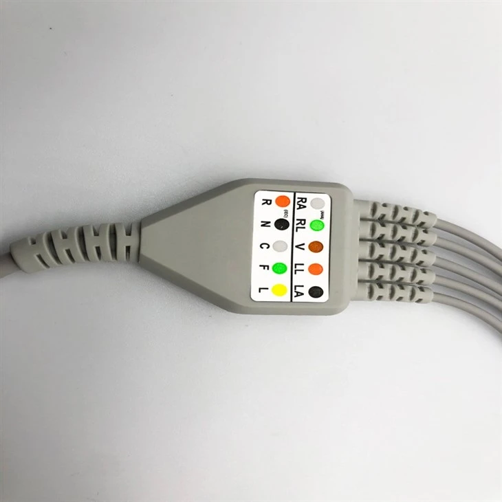 COMEN 12-Pin 5-Lead ECG/EKG Cable, AHA / IEC Snap & Grabber Clips high quality