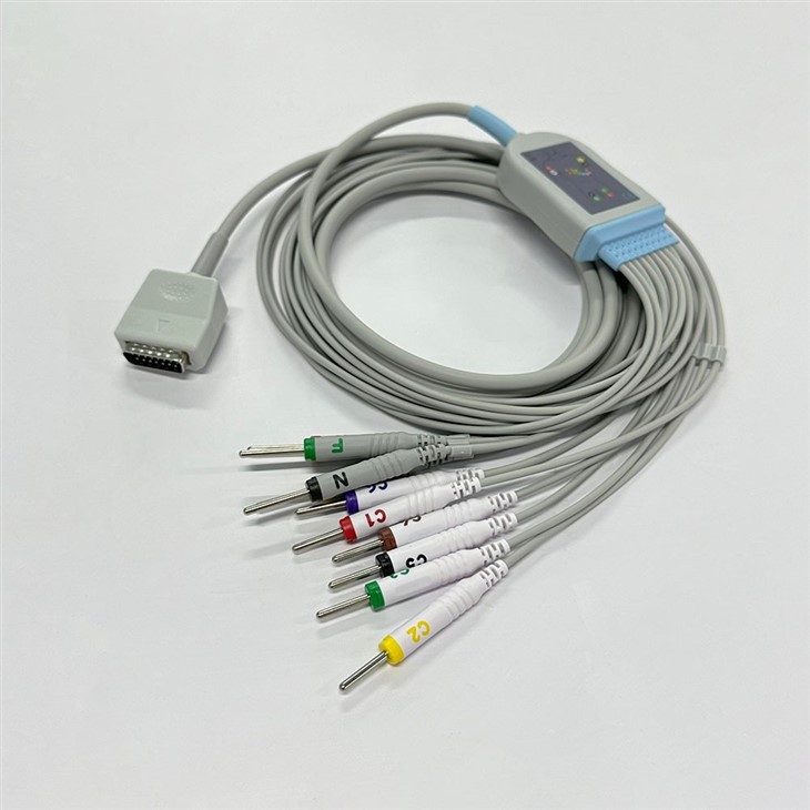 Compatible Shanghai Nihon Kohden ECG EKG Cable IEC 3.0