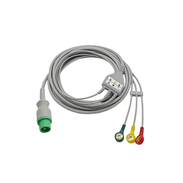 Fukuda 12-pin 3-lead ECG/EKG Cable best