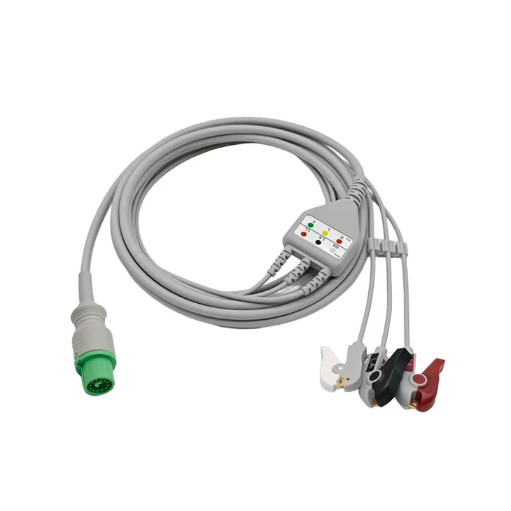 Fukuda 12-pin 3-lead ECG/EKG Cable