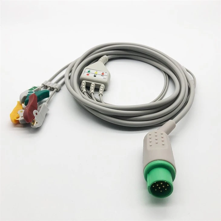 Fukuda 12-Pin 5-Lead Elbow ECG/EKG Cable factory