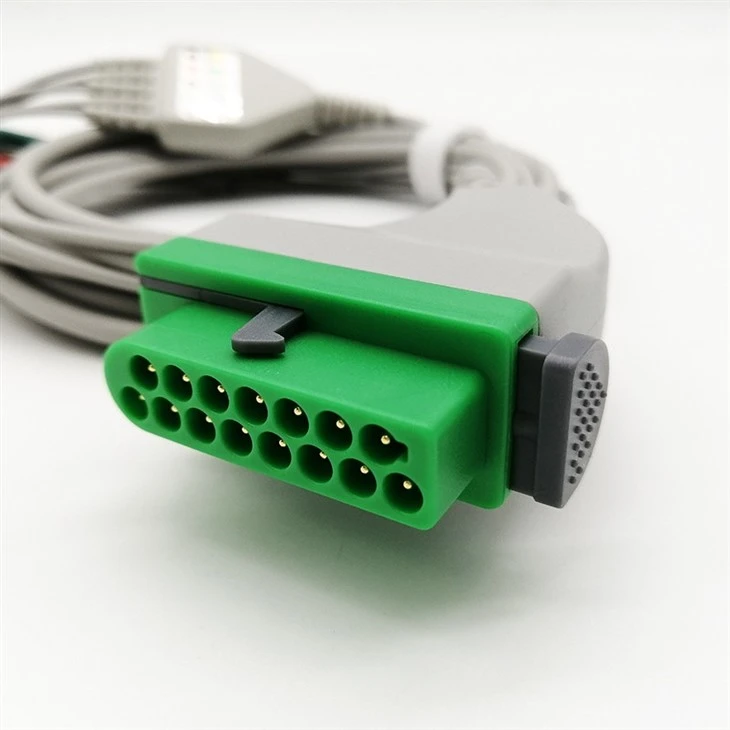 Fukuda 15-pin 5-lead ECG/EKG Cable factory