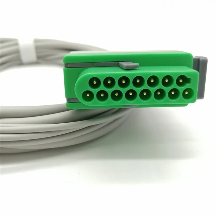 Fukuda 15-pin 5-lead ECG/EKG Cable high quality