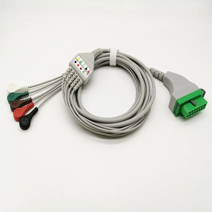 Fukuda 15-pin 5-lead ECG/EKG Cable best