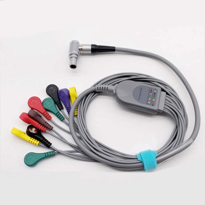 GE SEER ECG Holter Cable 7 Lead Snap 2107228-001