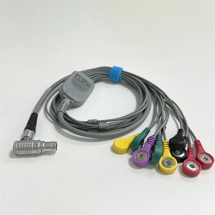 GE SEER ECG Holter Cable 7 Lead Snap 2107228-001