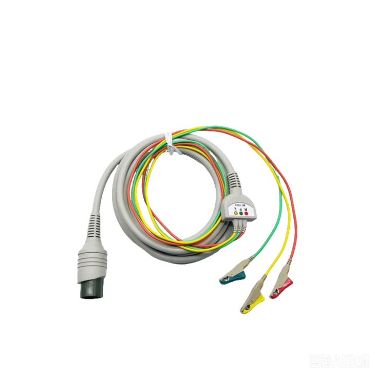 Hellige Compatible 11-Pin 3-Lead Reusable ECG/EKG Lead Wire K353A
