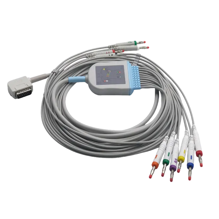Kenz 15-pin 10-Lead ECG/EKG Cable