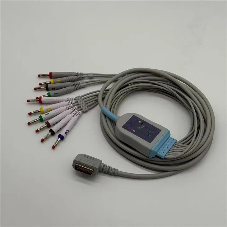 Kenz Compatible 15-Pin 10-Lead ECG/EKG Cable high quality