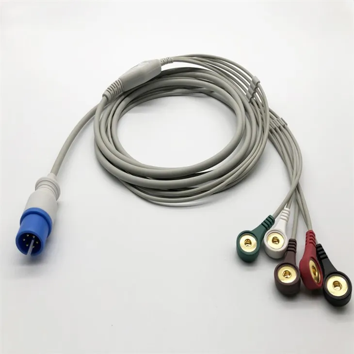 MEK 6-Pin 5-Lead ECG/EKG Cable