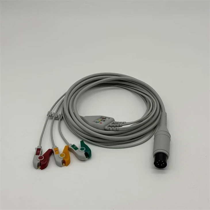 Mindray 6-Pin 3-Lead ECG Cable, AHA & IEC Snap / Grabber Clips suppliers