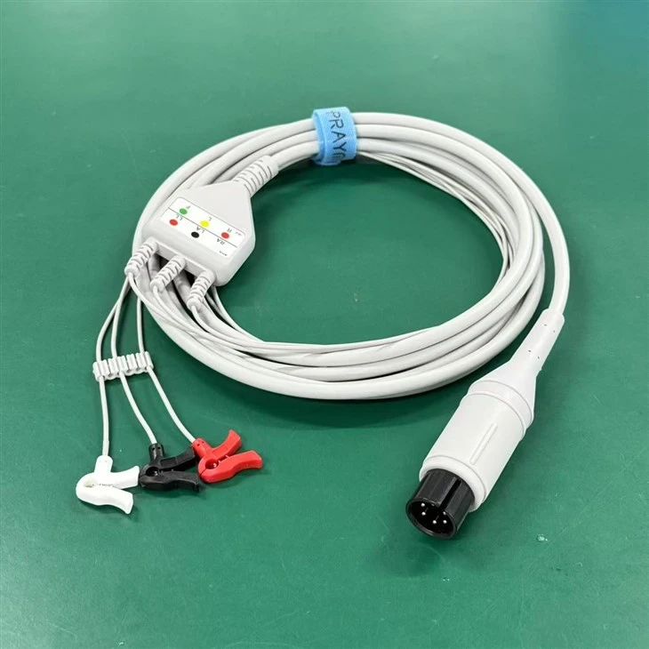 Mindray 6-Pin 3-Lead Neonatal IEC Clip ECG/EKG Cable factory