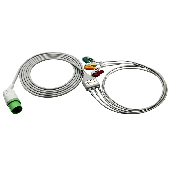 Nihon Kohden Compatible 11-Pin 3-Lead Reusable ECG/EKG Lead Wire