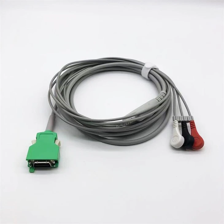 Nihon Kohden Compatible 20-Pin 3-Lead Reusable ECG Lead Wire suppliers