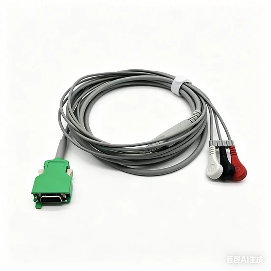 Nihon Kohden Compatible 20-Pin 3-Lead Reusable ECG Lead Wire