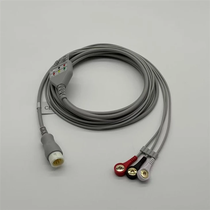 Philips 12-pin 3-lead AHA Snap ECG Cable suppliers