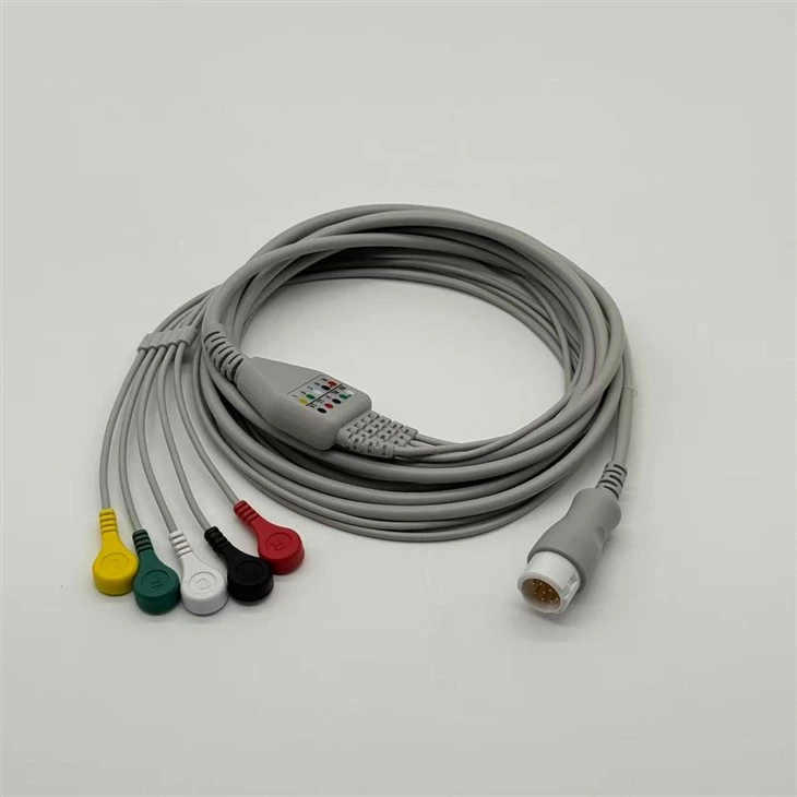 Philips 12-pin Round 5-lead IEC Snap ECG/EKG Cable suppliers