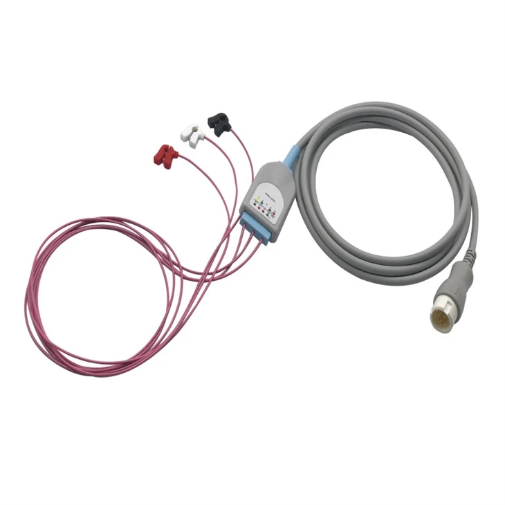 Philips 12-pin Round Neonatal 3-lead Mini-clip ECG Cable