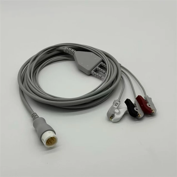 Philips 12-Pin 3-Lead AHA ECG Cable With Grabber Clips suppliers