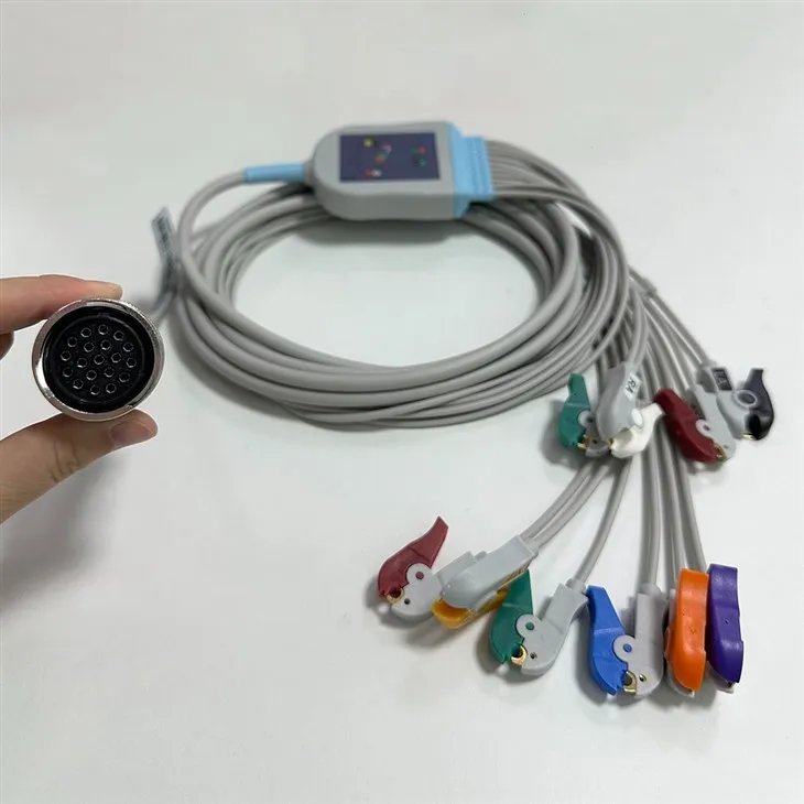 Quinton Compatible 19-Pin 10-Lead ECG/EKG Cable factory