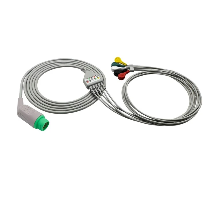 Siemens Compatible 10-Pin 5-Lead ECG Trunk Cable high quality