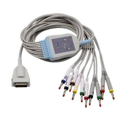 Burdick Compatible 15-Pin 10-Lead ECG/EKG Cable