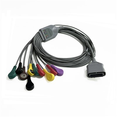 Compatible Edan Holter Ecg Cable 10Lead 20pin For Edan DX-12