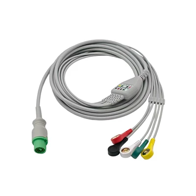Fukuda 12-pin 5-lead ECG/EKG Cable
