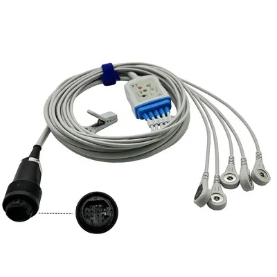 Heyer Medical 8-Pin 5-Lead ECG/EKG Cable