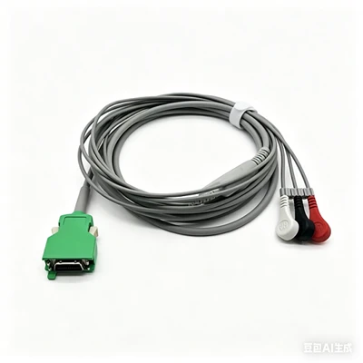 Nihon Kohden Compatible 20-Pin 3-Lead Reusable ECG Lead Wire