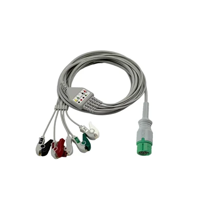 Yonker Compatible 9-Pin 5-Lead ECG/EKG Trunk Cable