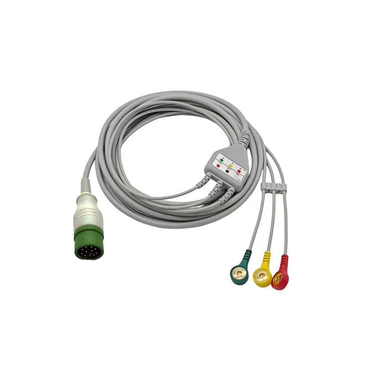 WEGO Compatible 12-Pin 3-Lead Reusable ECG Lead Wire price