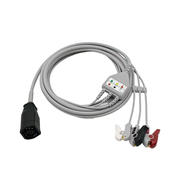 Zoll Compatible 15-Pin 3-Lead ECG/EKG Trunk Cable factory