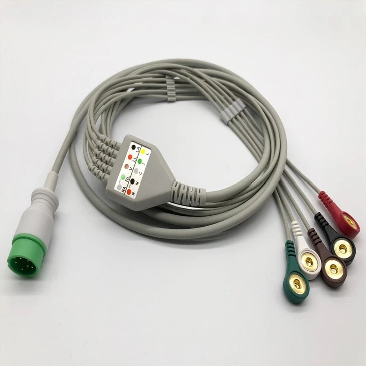 Zoncare Compatible 6-Pin 5-Lead ECG/EKG Trunk Cable suppliers