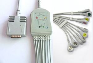 Burdick EK-10 10lead EKG Cables,IEC/AHA,banana/Clip from Factory