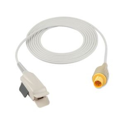 Hellige Compatible 7-Pin Adult Clip SpO2 Sensor