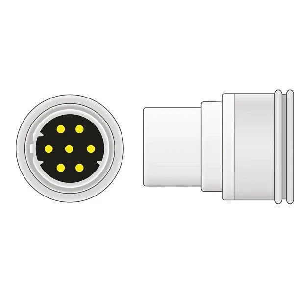 Draeger Adult Skin Temperature Probe Temperature Adapter 7-Pin Connector 5198333