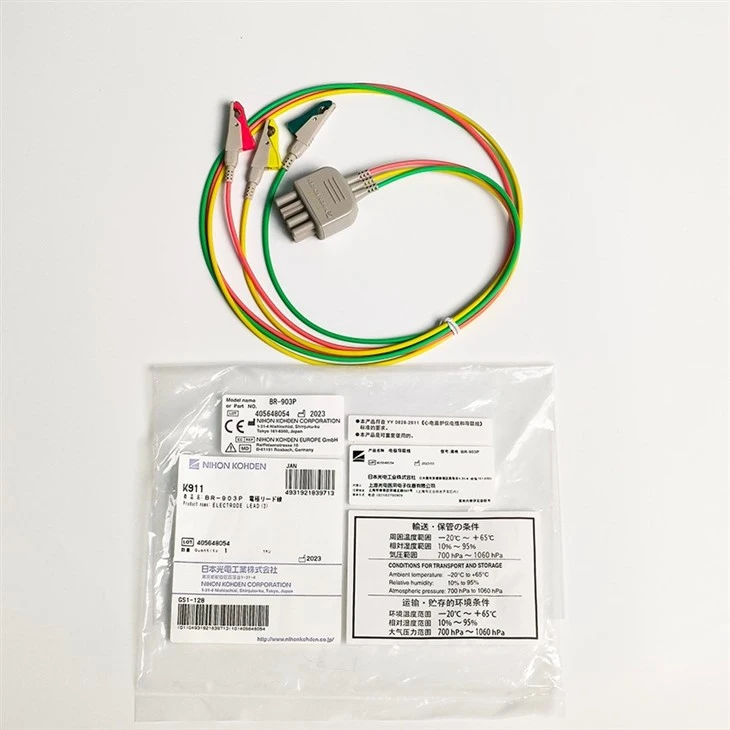 Original Nihon Kohden 3-Lead ECG Leadwire BR-903P (K911)
